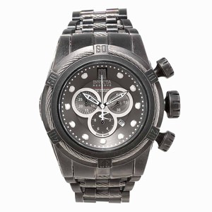 Invicta Gunmetal Dial Fixed Gunmetal Ion-plated With Cable Wiire Trim Band Watch #17832 (Men Watch)