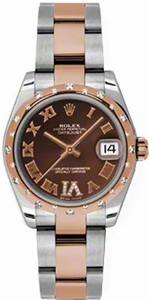 Rolex Swiss automatic Dial color chocolate Watch # 178341-CHORDRO (Women Watch)