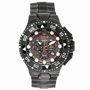 Invicta Black Dial Uni-directional Rotating Black Ion-plated Band Watch #17842 (Men Watch)