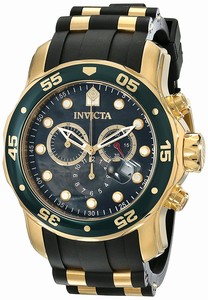 Invicta Black Mother Of Pearl Quartz Watch #17883 (Men Watch)