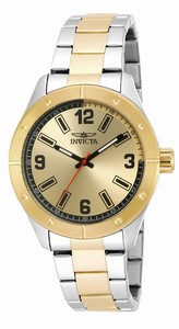 Invicta Gold Dial Stainless Steel Band Watch #17929 (Men Watch)