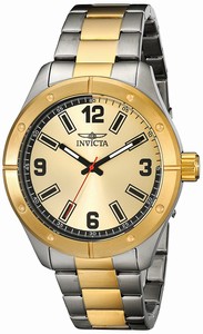 Invicta Gold Dial Stainless Steel Band Watch #17929SYB (Men Watch)