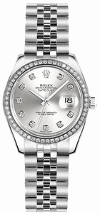Rolex Swiss automatic Dial color Silver Watch # 179384 (Men Watch)