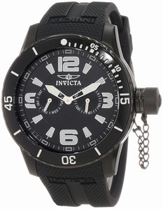 Invicta Black Dial Stainless Steel Band Watch #1794 (Men Watch)