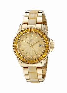 Invicta Gold Dial Stainless Steel Band Watch #17941 (Women Watch)