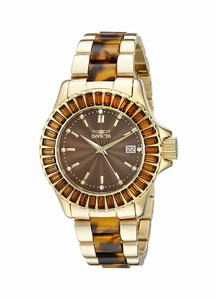 Invicta Brown Dial Stainless Steel Band Watch #17943 (Women Watch)