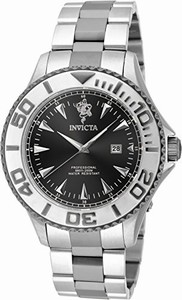 Invicta Black Dial Stainless Steel Band Watch #17973 (Men Watch)