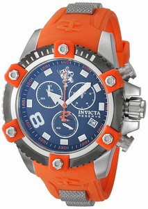 Invicta Quartz Chronograph Date Orange Polyurethane Watch # 17975 (Men Watch)