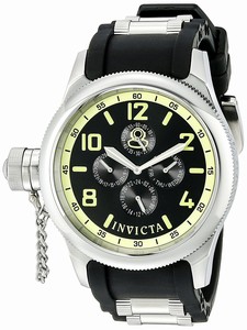 Invicta Black Dial Stainless Steel Band Watch #1798 (Men Watch)