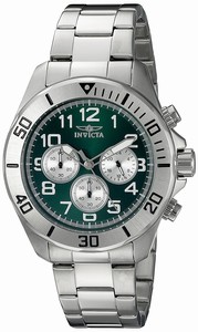 Invicta Green Dial Luminescent Hands^stopwatch Watch #18007 (Men Watch)