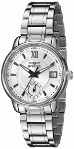 Invicta Silver Dial Stainless Steel Band Watch #18010 (Women Watch)