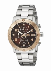 Invicta Brown Dial Stainless Steel Band Watch #18046 (Men Watch)