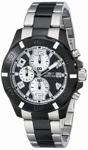 Invicta Black Dial Stainless Steel Band Watch #18052 (Men Watch)