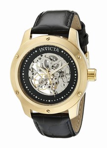 Invicta Specialty Mechanical Hand Wind Skeleton Dial Black Leather Watch # 18059 (Men Watch)