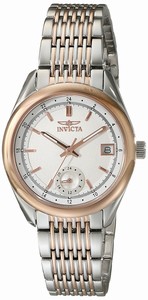 Invicta White Dial Stainless Steel Band Watch #18066 (Women Watch)