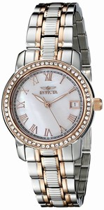 Invicta Mother Of Pearl Dial Stainless Steel Band Watch #18082 (Women Watch)