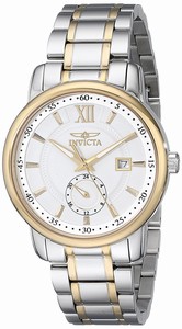 Invicta White Dial Stainless Steel Band Watch #18086 (Men Watch)