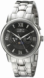 Invicta Black Dial Stainless Steel Band Watch #18088 (Men Watch)