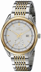 Invicta White Dial Stainless Steel Band Watch #18096 (Men Watch)