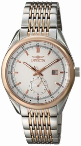 Invicta White Dial Stainless Steel Band Watch #18097 (Men Watch)