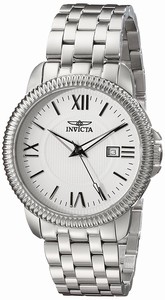 Invicta White Dial Stainless steel Band Watch # 18104 (Men Watch)