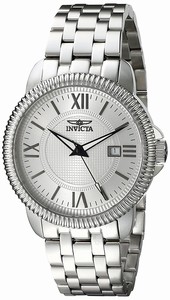 Invicta Silver-tone Dial Stainless Steel Watch #18105 (Men Watch)