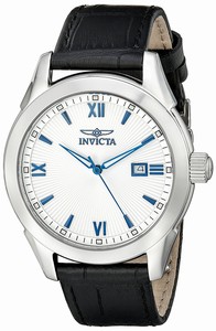 Invicta Specialty Quartz Analog Date Black Leather Watch # 18115 (Men Watch)