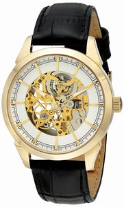 Invicta Specialty Mechanical Hand Wind Skeleton Dial Black Leather Watch # 18133 (Men Watch)