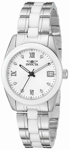 Invicta Silver Dial Ceramic Band Watch #18146 (Women Watch)