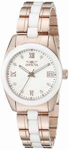 Invicta Silver Dial Ceramic Band Watch #18149 (Women Watch)