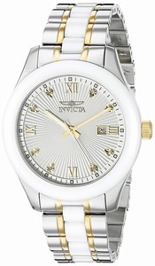 Invicta Silver Dial Ceramic Band Watch #18156 (Men Watch)