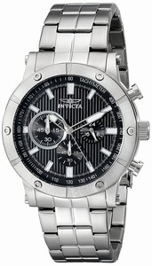 Invicta Black Dial Stainless Steel Band Watch #18161 (Men Watch)