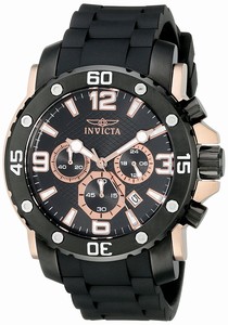 Invicta Black Dial Stainless Steel Band Watch #18167 (Men Watch)