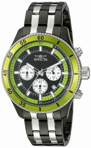 Invicta Black Dial Stainless Steel Band Watch #18186 (Men Watch)