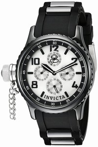 Invicta Quartz Chronograph Day Date Black Polyurethane Watch # 1820-DD (Women Watch)