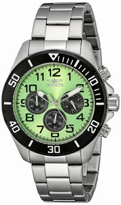 Invicta Green Dial Stainless Steel Band Watch #18217 (Men Watch)