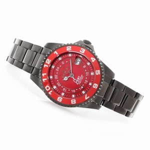 Invicta Red Dial Stainless Steel Band Watch #18250 (Men Watch)