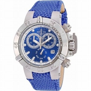 Invicta Blue Dial Leather Watch #18289 (Men Watch)