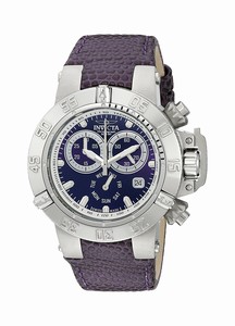 Invicta Subaqua Quartz Chronograph Day Date Leather Watch # 18292 (Women Watch)