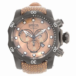 Invicta Bronze Dial Black Ion-plated Band Watch #18307 (Men Watch)