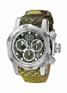 Invicta Venom Quartz Chronograph Date Green Leather Watch # 18310 (Women Watch)