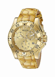 Invicta Gold Dial Stainless Steel Band Watch #18321 (Women Watch)