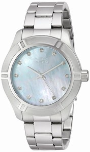 Invicta Mother Of Pearl Dial Stainless Steel Band Watch #18331 (Men Watch)