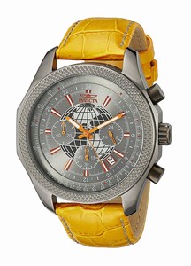 Invicta Specialty Quartz Chronograph Date Orange Leather Watch # 18439 (Men Watch)