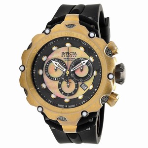 Invicta Black And Gold Quartz Watch #18452 (Men Watch)