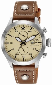 Invicta I Force Quartz Multifunction Dial Brown Leather Watch # 18501 (Men Watch)