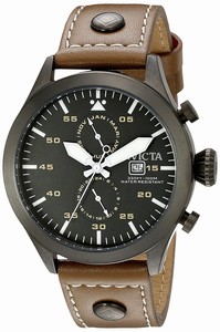 Invicta I Force Quartz Analog Brown Leather Watch # 18502 (Men Watch)