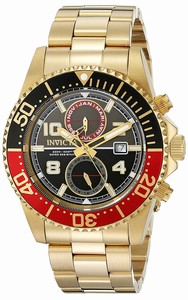 Invicta Black Dial Stainless Steel Plated Watch #18518 (Men Watch)