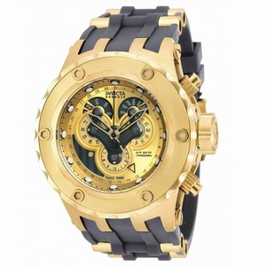 Invicta Gold Dial Fixed Gold Ion-plated Band Watch #18545 (Men Watch)