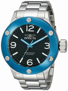 Invicta Black Dial Stainless Steel Band Watch #18582 (Men Watch)